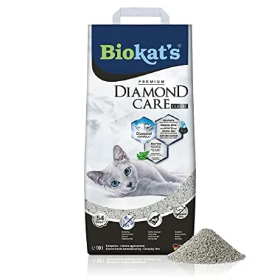 Afbeelding van Biokat&#039;s Diamond Care Classic 10 L Kattenbakvulling Klontvormend Zonder geur Aktieve kool