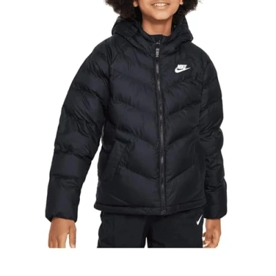 Afbeelding van Nike Sportswear Unisex Winterjas voor kinderen, Maat: 122/128, Black/white