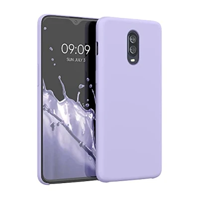 Afbeelding van kwmobile telefoonhoesje geschikt voor OnePlus 6T Hoesje met siliconen coating Smartphone case in pastel lavendel