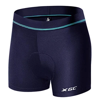 Afbeelding van XGC Fietsonderbroek voor dames, met elastische ademende 4D gel zitkussens een hoge dichtheid (S, blauw)