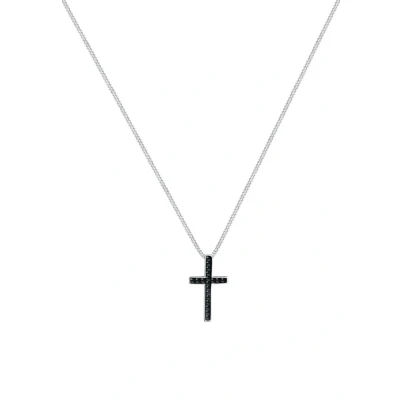 Afbeelding van Elli Kreuz Kristalle Ketting, Dames, Maat: 45, Schwarz