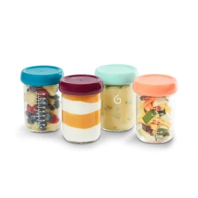 Image de Pots de conservation hermétiques Babymoov Babybols en Verre 240 ml 4 pièces