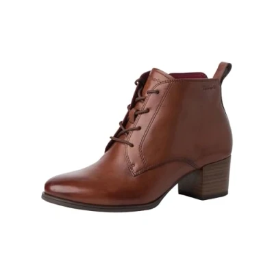 Afbeelding van Tamaris MIT Touchit Veterboots, Dames, Maat: 42, Cognac Leer