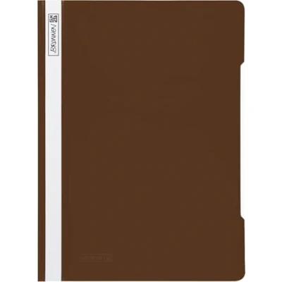 Afbeelding van Brunnen 102011079 snelhechtmappen (A4, van PVC, glasheldere omslag) bruin