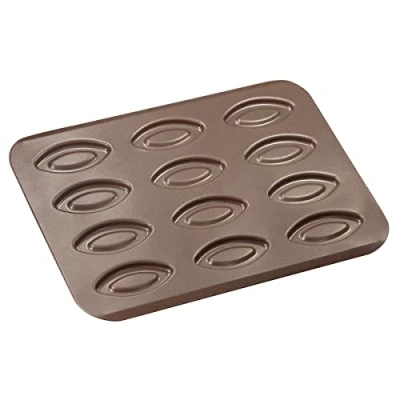 Afbeelding van GOBEL Plaat met 12 schalen antiaanbaklaag 32 x 23,5 0,7 cm koekjes voor gebak gemaakt in Frankrijk
