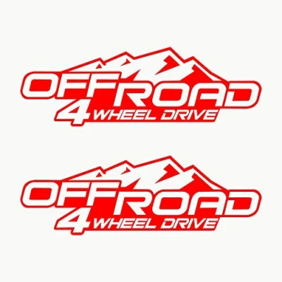 Afbeelding van Autodomy Stickers 4 x voor terreinwagens, wielen, 2 stuks de auto, rood