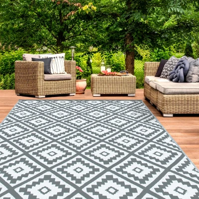 Afbeelding van Tapis extérieur BAHAMAS gris 270 x 370 CM