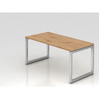 Afbeelding van REGO 16 S Bureau 160 x 80 Tafelhoogte I In hoogte verstelbaar Essen Eik/Zilver