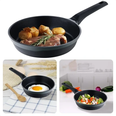 Afbeelding van Cheqo® Gastro Koekenpan Ø 28 Cm Inductie Heatdot Technology Indicator Duurzaam Voor Alle Warmtebronnen PFOA vrij Anti Aanbaklaag Soft Touch Handgreep