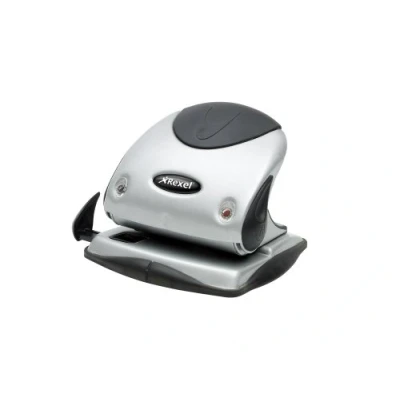 Afbeelding van Rexel P225 perforator met 2 gaten, zilver/zwart