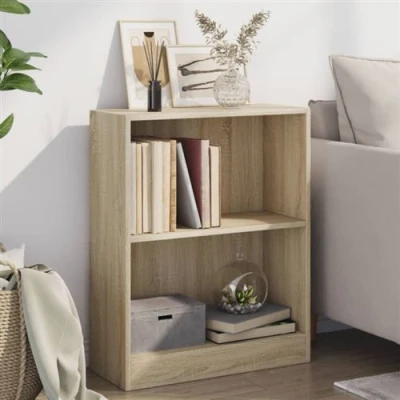 Afbeelding van Boekenkast 60x24x74,5 cm bewerkt hout sonoma eikenkleurig