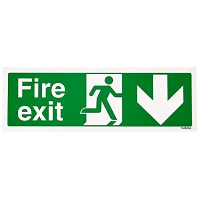 Afbeelding van VSafety Hard kunststof bord met brandpijl landschap 300 mm x 100 1
