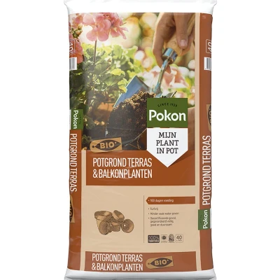 Afbeelding van Terras &amp; balkonplanten potgrond Pokon (Biologisch, MPS, 40 L)