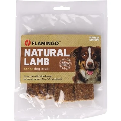 Afbeelding van Flamingo Nature Snack Honden Lam Strips 100g 1st 139190