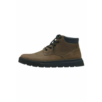 Afbeelding van s.Oliver Veterboots, Heren, Maat: 45, Khaki Leer en imitatieleer