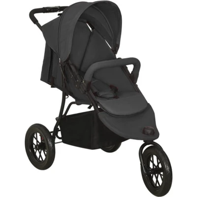 Afbeelding van vidaXL Kinderwagen staal antracietkleurig