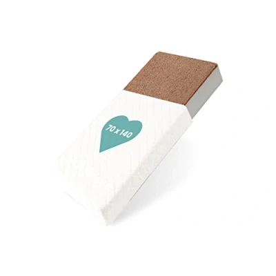 Afbeelding van BestCare Babymatras Prima van plantaardige vezels, 140 x 70 10 cm, natuurlijk schuim, wasbare overtrek aloë vera zonder chemische geur, latex, matras voor kinderen, standaard 100,