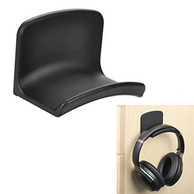 Afbeelding van Neetto HS907 Universele siliconen hoofdtelefoonhouder voor kantoor, muur en tafel, gaming kabels, hanger hoofdtelefoon, haak zelfklevend, om