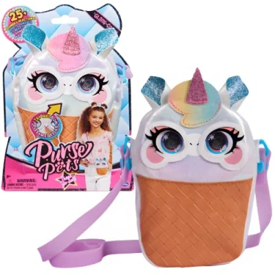 Afbeelding van Purse Pets eenhoorn tas Glamicorn met + 25 geluiden en reacties speelgoed voor meisjes, 5 jaar