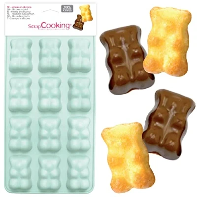 Image de ScrapCooking® Moule en silicone à chocolat : Ourson guimauve