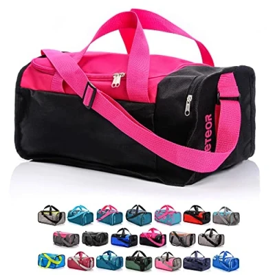 Afbeelding van Sporttas voor dames, heren, kinderen, meisjes, tas, reistas, duffel, modern, fitness, fleece, vakantie, schoudertas, werk, kleine grote sporttas, 20 of 40 liter, Roze