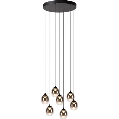 Afbeelding van Lucide TAMINO Hanglamp Ø 52 cm LED Dimb. 7x7W 3000K Zwart
