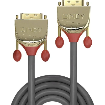 Afbeelding van LINDY 36206 DVI kabel Aansluitkabel D 24+1 polige stekker, stekker 10.00 m Goud