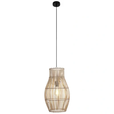 Afbeelding van ECO Light BAMBOO 9510 S1 H BA Hanglamp E27 Bamboe, Natuur