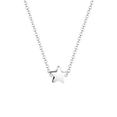 Afbeelding van Elli Stern Astro Kristall Ketting voor kinderen, Maat: 36, Silber