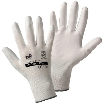 Afbeelding van L+D Micro PU knitted 1150 10 Werkhandschoen Nylon Maat (handschoen): 10, XL EN 388:2016 Cat II 1 paar