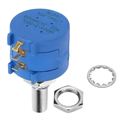 Afbeelding van Potentiometer, multitoren, 2 W, 5 K, ohm, 5% koolstoffolie, instelbare weerstand, potentiometers, draaibaar, precisie
