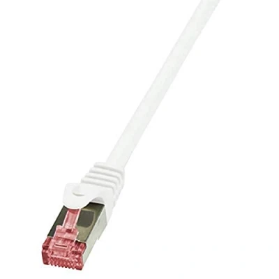 Afbeelding van LogiLink CQ2111S RJ45 Netwerkkabel, patchkabel CAT 6 S/FTP 20.00 m Wit Vlambestendig, Snagless 1 stuk(s)