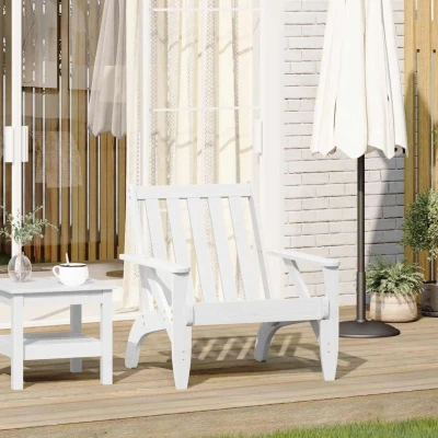 Afbeelding van vidaXL Tuinstoel Adirondack 75x77x77 cm massief grenenhout wit