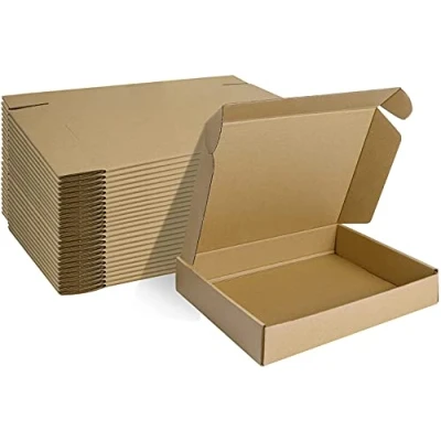 Afbeelding van HORLIMER Kleine verzenddoos, 280 x 204 51 mm, 25 stuks, opvouwbaar, voor verzending, post, kaarsen of cadeau, bruin