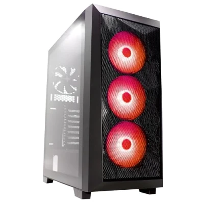 Image de Xilence Performance A + X712.RGB Mid tower ATX panneau latéral fenêtré (verre trempé) pas d&#039;alimentation (ATX) noir