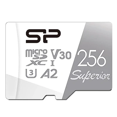 Afbeelding van Silicon Power 256GB microSD UHS I (U3), V30 4K A2, compatibel met GoPro Hero 9 High Speed kaart 256 GB adapter