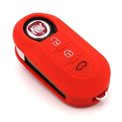 Afbeelding van FIB Beschermhoes voor autosleutels, siliconen, 3 knoppen, rood