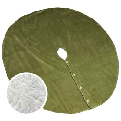 Afbeelding van Unique Living Treeskirt Coby 110cm Ø avocado green Kerstboomkleed