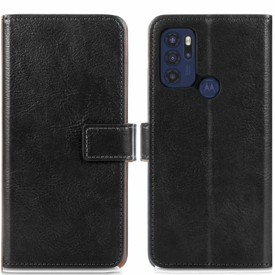 Afbeelding van iMoshion Hoesje Geschikt voor Motorola Moto G60s Met Pasjeshouder Luxe Bookcase Zwart