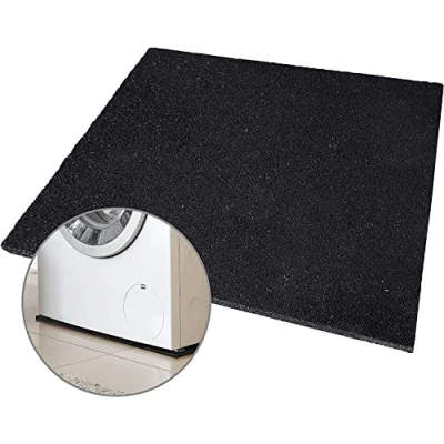 Afbeelding van MARIO10 Antivibratiemat voor wasmachine 60 x 2 cm trillingsisolerende rubberen mat schokabsorberende geluidsreductie vloermat vloerbescherming