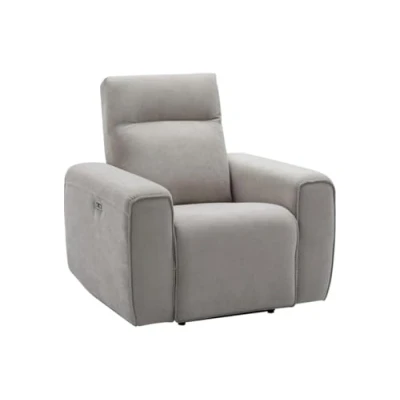 Afbeelding van Vente unique Elektrische relaxfauteuil van grijze stof LORGITA L 102 cm x H D 96