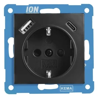 Afbeelding van Stopcontact met USB ION Industries E1