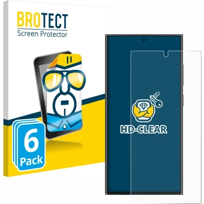 Afbeelding van BROTECT Screenprotector voor Samsung Galaxy S24 Ultra (case friendly) Folie Beschermfolie transparant (6 Stuks)