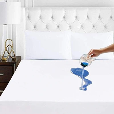 Afbeelding van RICHAIR Matrasbeschermer, 100 x 200 cm, waterdicht en ademend, hoogte 30 stil zeer absorberend, hypoallergeen, mijt bacterieel
