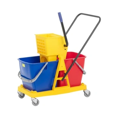 Afbeelding van ulsonix Poetswagen met pers 2 emmers 60 l