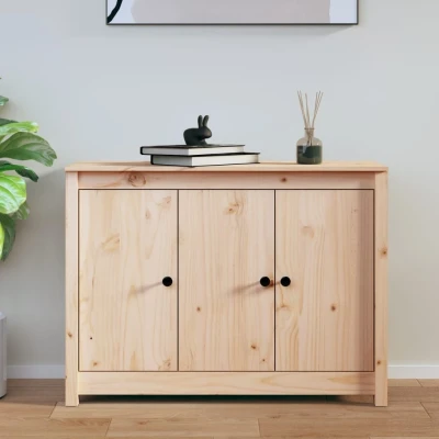 Afbeelding van Dressoir 100x35x74 cm massief grenenhout