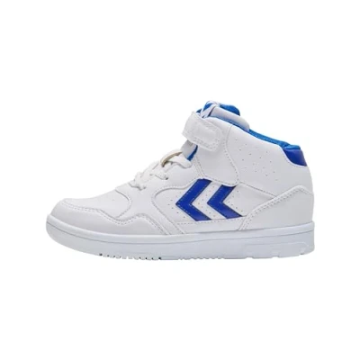 Afbeelding van hummel Camden High Jr Uniseks kindersneaker Wit zwart, 28 EU, Zwart