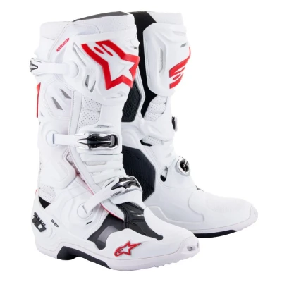 Afbeelding van Alpinestars Tech 10 Supervented Crosslaarzen Wit / Rood maat 9 = 43