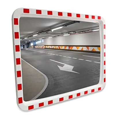 Afbeelding van LABT Rechthoekige verkeersspiegel 60 x 80 cm, straatbewakingsspiegel, convexe veiligheidsspiegel voor binnen en buiten, groothoekeffect
