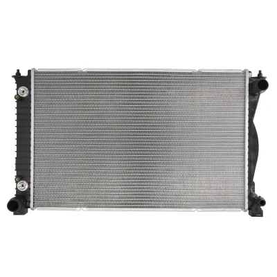 Afbeelding van THERMOTEC D7A013TT Radiateur Aluminium, Kunststof voor voertuigen met airco 678 438 32 Automatische versnellingsbak Koelribben gesoldeerd